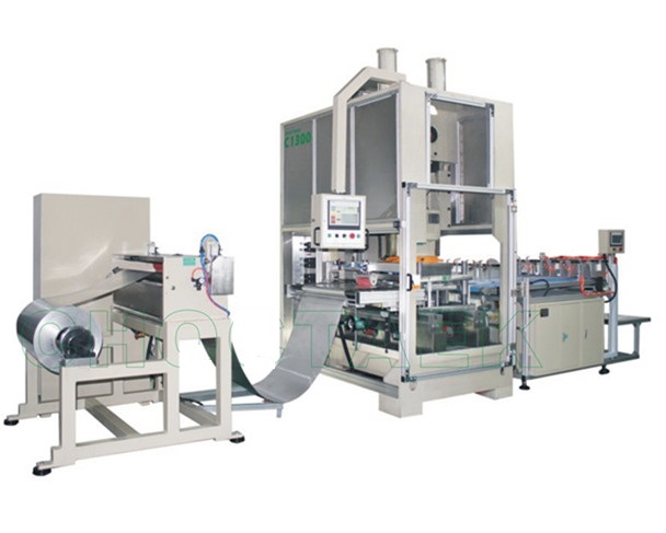 Fully automatic disposable aluminium foil dish making machine