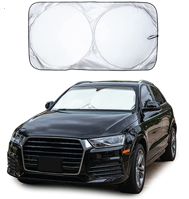 Custom Car Windshield Sun Shade with Handy Storage Pouch