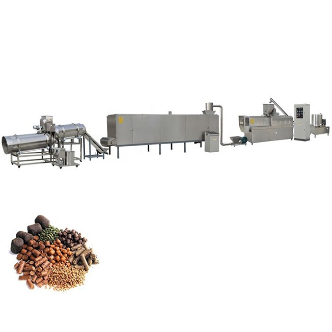 Pet dog food fish feed pellet making processing extruder machine  production line