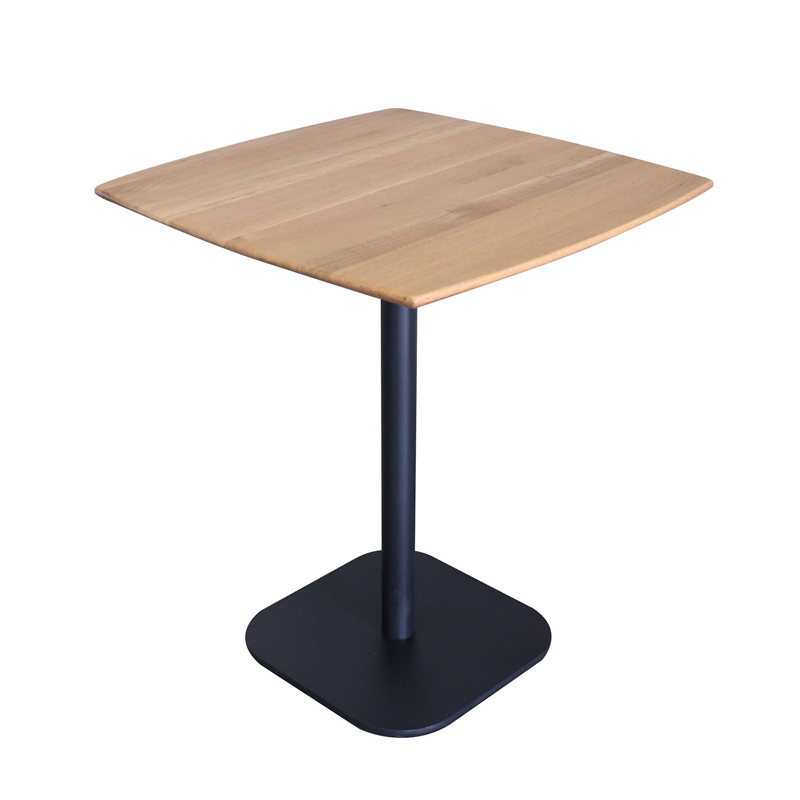 Pedestal multi-function table with square metal base