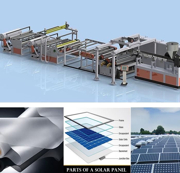 EVA POE EPE Solar Cell Encapsulation Film Extrusion Line