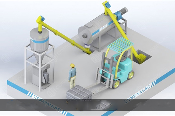 Simple dry mortar production line CRM1