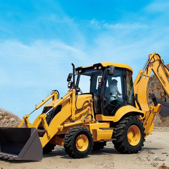 75kw 100hp 2.5ton Loading Capacity Backhoe Loader ET388 For Construction Building