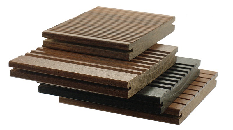 Customized Wooden Bamboo Deck Tiles With Charcoal Surface Treatment