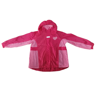 High visibible Pink multi color polyester PU coating rainsuit for kids
