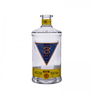 750ml Custom Logo Distillerie 3 lacs Carving Flint bottle